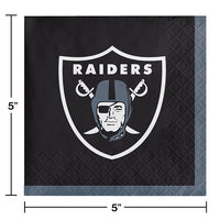 Las Vegas Raiders Beverage Napkins, 16 ct Party Decoration
