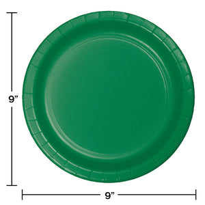 Emerald Green Paper Plates, 8 ct Party Decoration