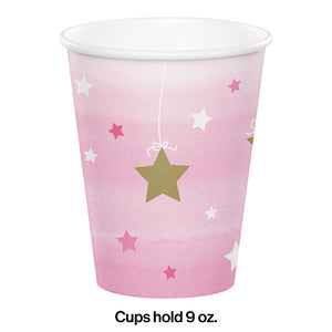 One Little Star - Girl Hot/Cold Paper Paper Cups 9 Oz., 8 ct Party Decoration