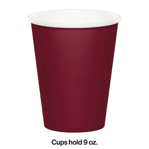 Burgundy Hot/Cold Paper Cups 9 Oz., 24 ct Party Decoration