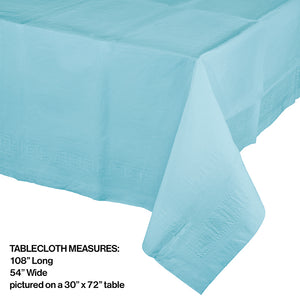 Pastel Blue Tablecover 54"X 108" Polylined Tissue Party Decoration