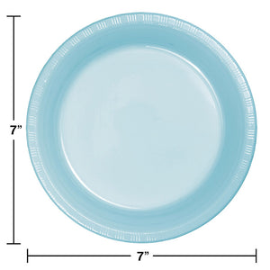 Pastel Blue Plastic Dessert Plates, 20 ct Party Decoration