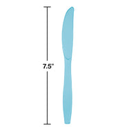 Pastel Blue Plastic Knives, 24 ct Party Decoration