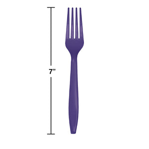 Purple Plastic Forks, 50 ct Party Decoration
