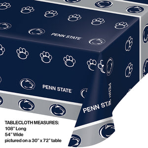 Penn State University Plastic Table Cover, 54" X 108" Party Decoration