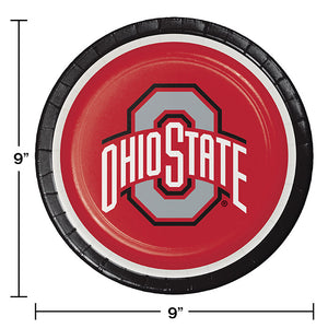 Ohio State University Paper Plates, 8 ct Party Decoration