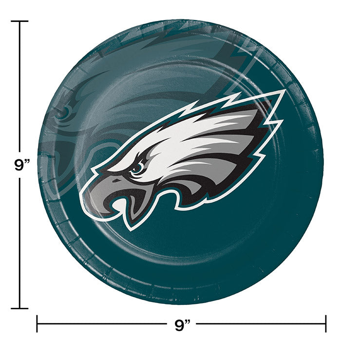 Philadelphia Eagles Paper Plates, 8 ct Party Decoration