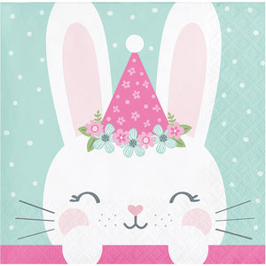 Bunny Party Birthday Beverage Napkins, 16 ct by Creative Converting