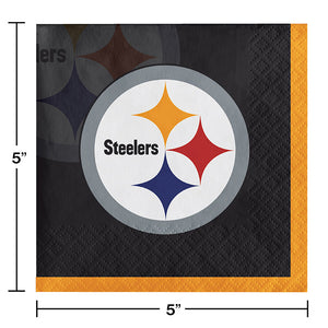 Pittsburgh Steelers Beverage Napkins, 16 ct Party Decoration