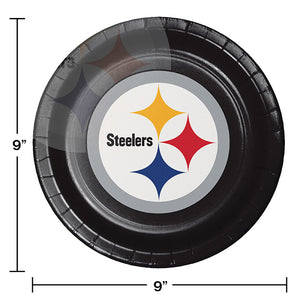 Pittsburgh Steelers Paper Plates, 8 ct Party Decoration