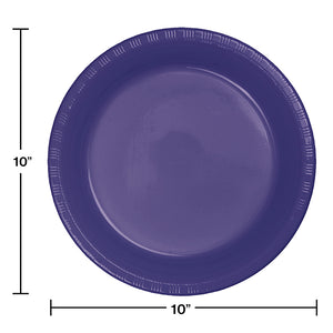 Purple Plastic Banquet Plates, 20 ct Party Decoration