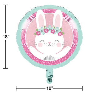 Birthday Bunny Metallic Balloon 18" Party Decoration