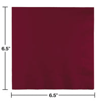 Burgundy Luncheon Napkin 3Ply, 50 ct Party Decoration
