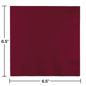 Burgundy Luncheon Napkin 3Ply, 50 ct Party Decoration