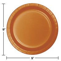 Pumpkin Spice Orange Paper Plates, 24 ct Party Decoration