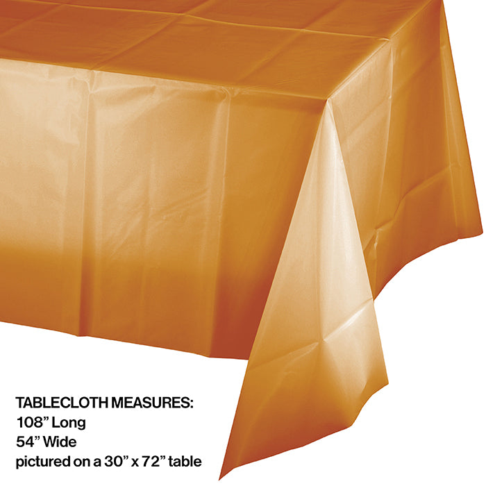 Pumpkin Spice Tablecover Plastic 54" X 108" Party Decoration