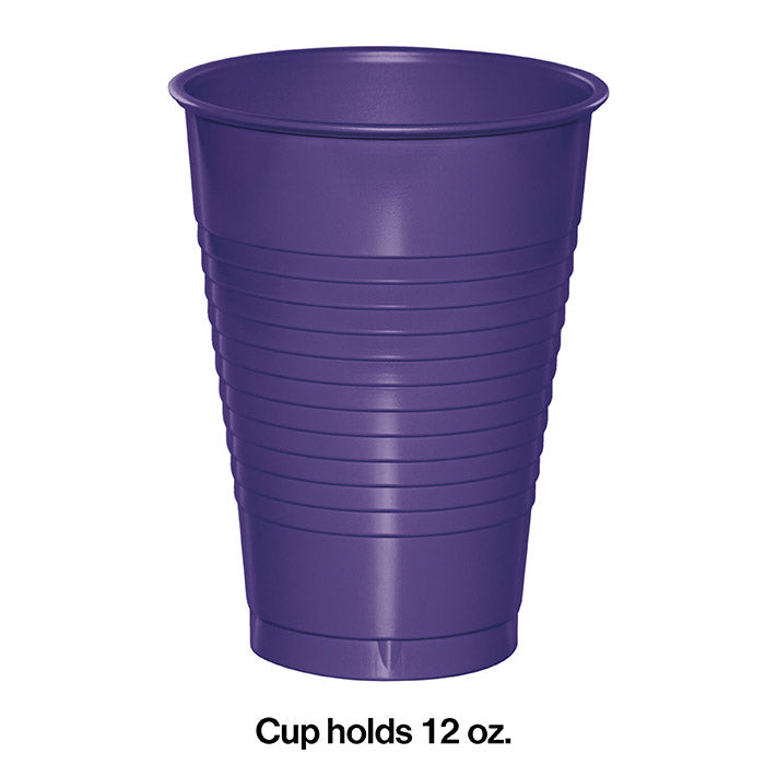 Purple 12 oz Plastic Cups, 20-Pack