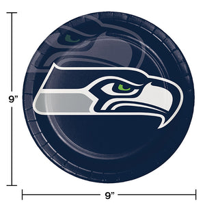Seattle Seahawks Paper Plates, 8 ct Party Decoration