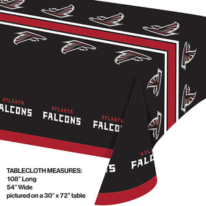 Atlanta Falcons Plastic Table Cover, 54" x 102" Party Decoration