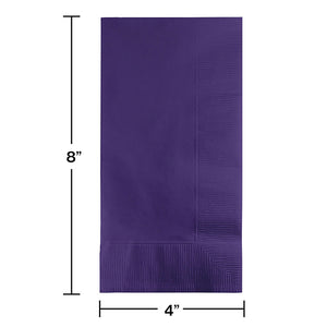 Purple Dinner Napkins 2Ply 1/8Fld, 100 ct Party Decoration