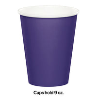 Purple Hot/Cold Paper Paper Cups 9 Oz., 24 ct Party Decoration