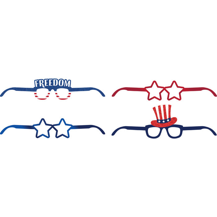 Patriotic Paper Glasses 4ct by Creative Converting
