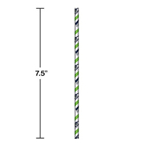 Seattle Seahawks Paper Straws, 24 ct Party Decoration
