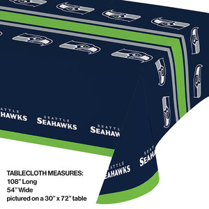 Seattle Seahawks Plastic Table Cover, 54" x 102" Party Decoration
