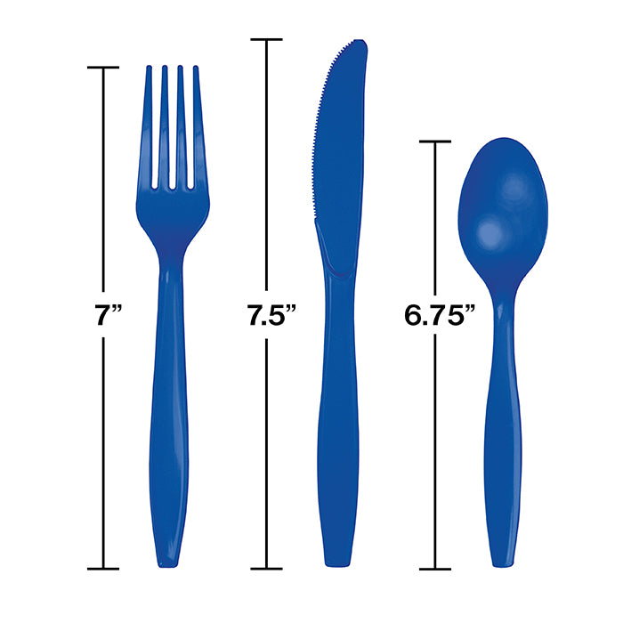 Cobalt Blue Assorted Cutlery, 24 ct Party Decoration
