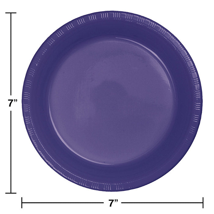 Purple Plastic Dessert Plates, 20 ct Party Decoration