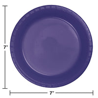 Purple Plastic Dessert Plates, 20 ct Party Decoration