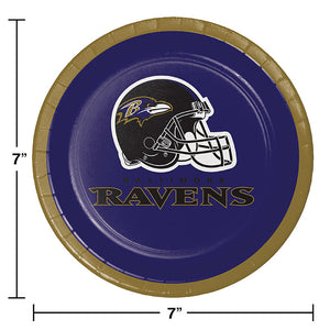 Baltimore Ravens Dessert Plates, 8 ct Party Decoration