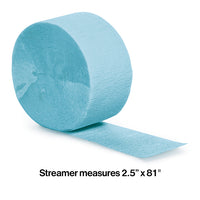 Pastel Blue Crepe Streamers 81' Party Decoration