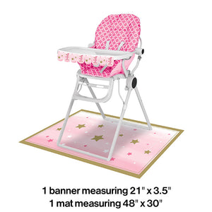 One Little Star Girl High Chair Kit Party Decoration