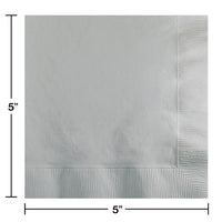 Shimmering Silver Beverage Napkin 2Ply (200/Pkg)