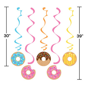 Donut Time Dizzy Danglers, 5 ct Party Decoration
