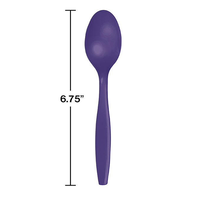Purple Plastic Spoons, 24 ct Party Decoration