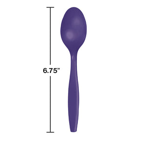 Purple Plastic Spoons, 24 ct Party Decoration