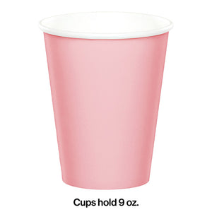 Classic Pink Hot/Cold Paper Cups 9 Oz., 8 ct Party Decoration