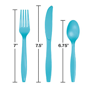 Bermuda Blue Assorted Plastic Cutlery, 24 ct Party Decoration