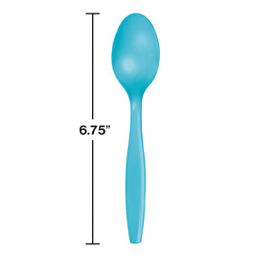 Bermuda Blue Plastic Spoons, 50 ct Party Decoration
