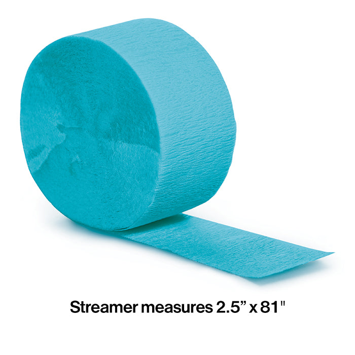 Bermuda Blue Crepe Streamers 81' Party Decoration