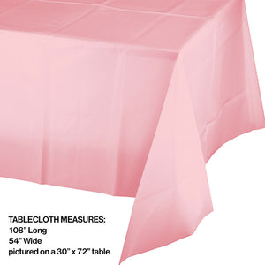 Classic Pink Plastic Tablecover 54" X 108" Party Decoration