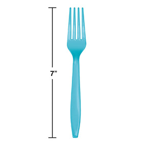 Bermuda Blue Plastic Forks, 24 ct Party Decoration