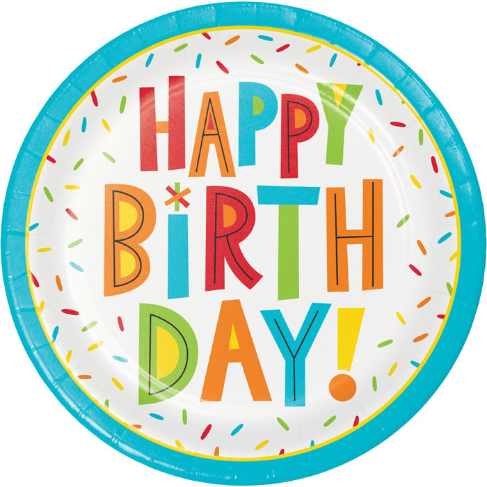Birthday Fun Dessert Plate 8ct by Creative Converting