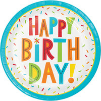 Birthday Fun Dessert Plate 8ct by Creative Converting