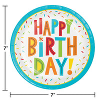 Birthday Fun Dessert Plate 8ct Party Decoration