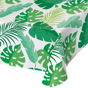 Palm Leaves Plastic Tablecover 54" X 108" by Creative Converting