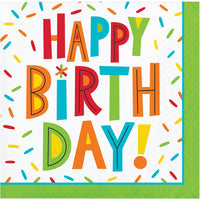 Birthday Fun Beverage Napkins 16ct by Creative Converting