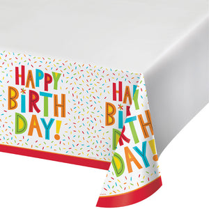 Birthday Fun Plastic Tablecover 48" X 88" by Creative Converting